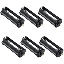 bnafes Cylindrical Battery Holder Battery Storage Case for 3 x 1.5V AAA Batteries Flashlight Torch Black - (6 Pcs)