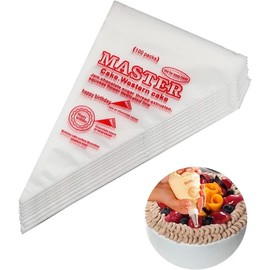 Bolsas para manga pastelera desechables 100 piezas de plástico grado alimenticio para decorar pasteles cupcakes y repostería compatibles con cualquier duya textura antiderrapante (Mediana)