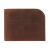 Men's Vintage Hunter Leather Curved Front Pocket Wallet, charcoal