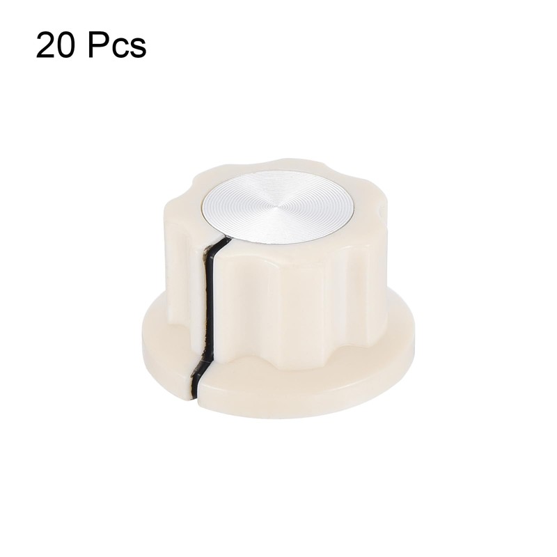 sourcing map 20Pcs Potentiometer Knob Fit 1/4" Shaft Pots, Set