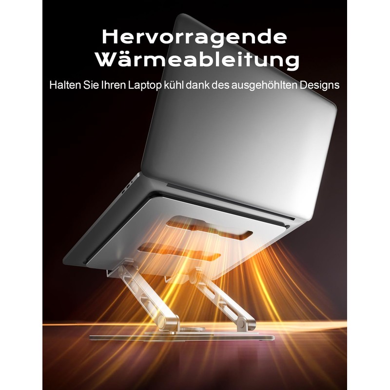 Glangeh 360° Turntable Laptop Stand Foldable Ergonomic Notebook Stand Robust