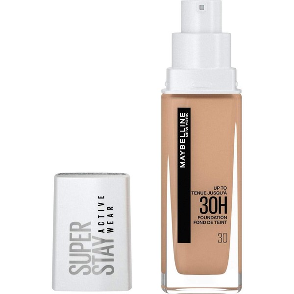 Maybelline New York - Liquid Foundation, Long-Lasting, No Transmission, High Coverage - Superstay Active Wear 30h - Colour: Sand (30) - Volume: 30ml