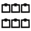 MY MIRONEY 6PCS Square Ring Pulls Handles Furniture Hardware Black
