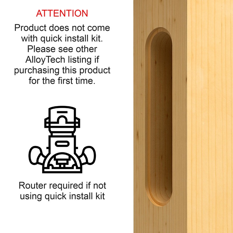 AlloyTech Pocket Door Pull Swivel Handle with Concealed Hardware and