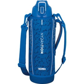 Thermos FHT-1501F BLSL Vacuum Insulated Sports Bottle, 0.3 gal (1.5 L), Blue Silver, Cold Insulator Only