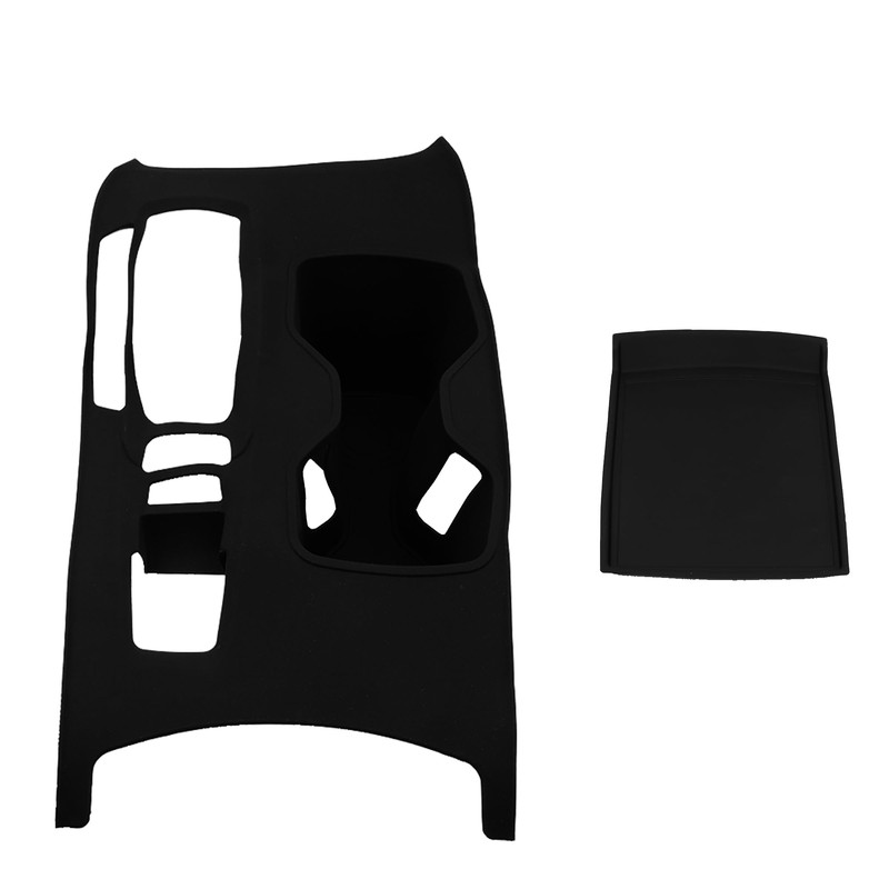 2Pcs Gear Shift Frame Console Panel Trims Cover Cup Holder