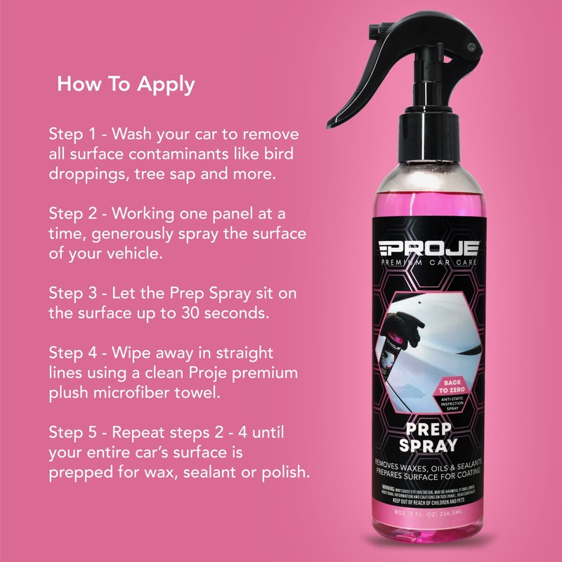 Prep Spray - Surface Prep Before Ceramic Coating - Removes