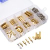 YFFSFDC Hex Spacers Hex Screw Brass Spacer Hexagon 180pcs Stainless