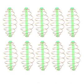 Alomejor 10PC Bait Thrower Fishing Feeder Spring Coil Inline Method Feeder Coil Inline Metal Bait Thrower Feeder Fishing Tackle(S)