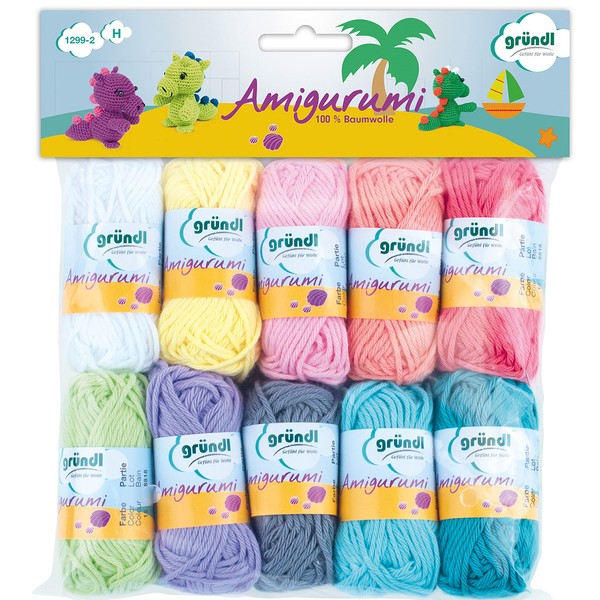 Gründl Amigurumi Crochet Set II, Cotton, Multi-Colour, 19.5 x 18