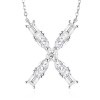 Pass Diamond Tester Letter I Multi Cut VVS Moissanite Necklace