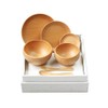 Fujishiro Kogei Wooden Beginning Eating Children's Dinnerware Set, 7-Piece Set,