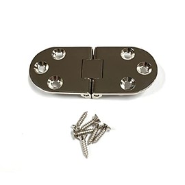 Folding Table Hinge, Free Swinging, Chrome Plated - 2 Pack