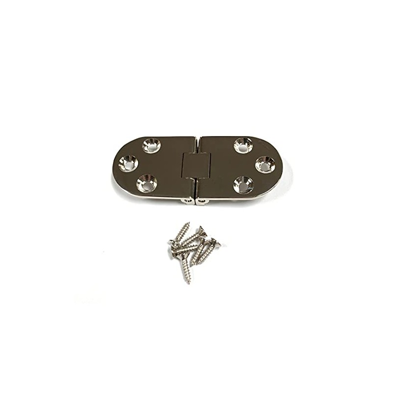 Folding Table Hinge, Free Swinging, Chrome Plated - 2 Pack