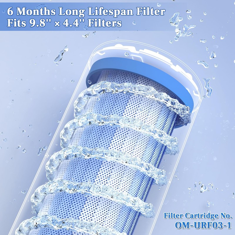 OEMIRY Whole House Water Filter, Stainless Steel Filter Housing, 10"x4.5"