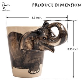 Taza de café taza de té elefante lindo en forma de gordito suerte feng shui de cerámica blanca para mujeres regalos tazas viaje divertido animal lata reciclaje y personalizado hermosa cocina divertida