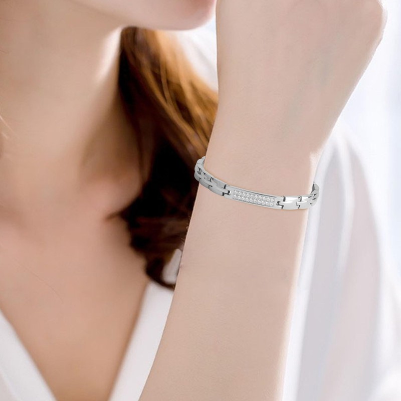 Hi Titanium Germanium Bracelet, Magnetic, Electrostatic Removal, Hematite, Women's Jewelry,