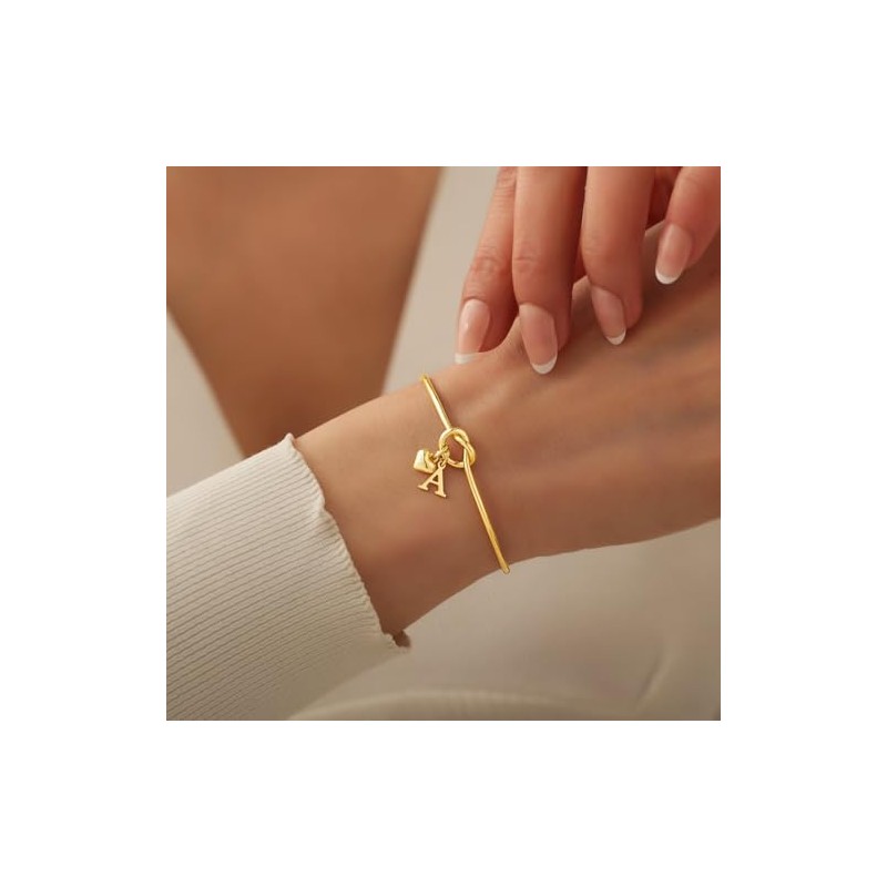 M MOOHAM - Pulseras con inicial de nudo para mujeres