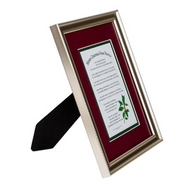 Merry Christmas from Heaven Elegant Frame - Religious Memorial Bereavement Sympathy Poem in a Antique Silver/ Pewter Patina Picture Frame 8”x10”