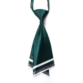 LERTREEUK Ladies Girls Pre Tied Sailor Tie Striped Uniform Costume Accessory, dark green