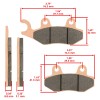 Caltric Front and Rear Brake Pads for Kawasaki Mule Pro-Dx