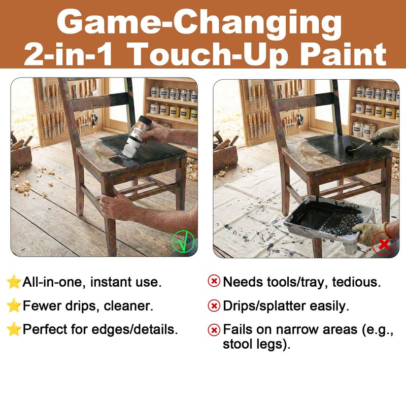 Anirun 6.35 oz Touch-Up Paint for Furniture, Cabinets, Wood, Metal
