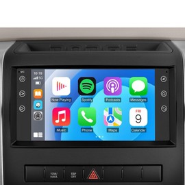 Car Radio for Dodge Ram 1500/2500/3500 2009 2010 2011 2012 with Wireless Carplay & Android Auto Bluetooth Touchscreen Stereo GPS/SWC/FM