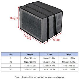 TopHomer Central Air Conditioner Condenser Compressor Cover for Outside Units, Universal Mesh Outdoor AC Cover Defender Mesh, L, 25.2''x16.93''x20.87''