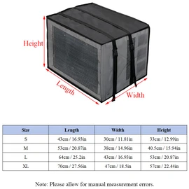 TopHomer Central Air Conditioner Condenser Compressor Cover for Outside Units, Universal Mesh Outdoor AC Cover Defender Mesh, L, 25.2''x16.93''x20.87''