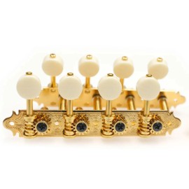 GOTOH NEW Gotoh MA40 "A Style" Tuning Keys Mandolin Pegs Ivory Plastic Buttons - GOLD