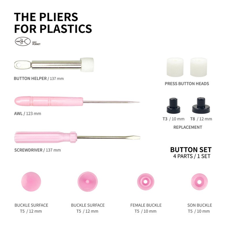 Snap Fastener Tool Kit Labor Saving Nail Free Snap Pliers