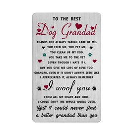 Richesele Dog Grandad Card for Men - Dog Grandad Dog Owner Dog Lover Gifts for Father's Day Christmas Thankgiving Keepsake