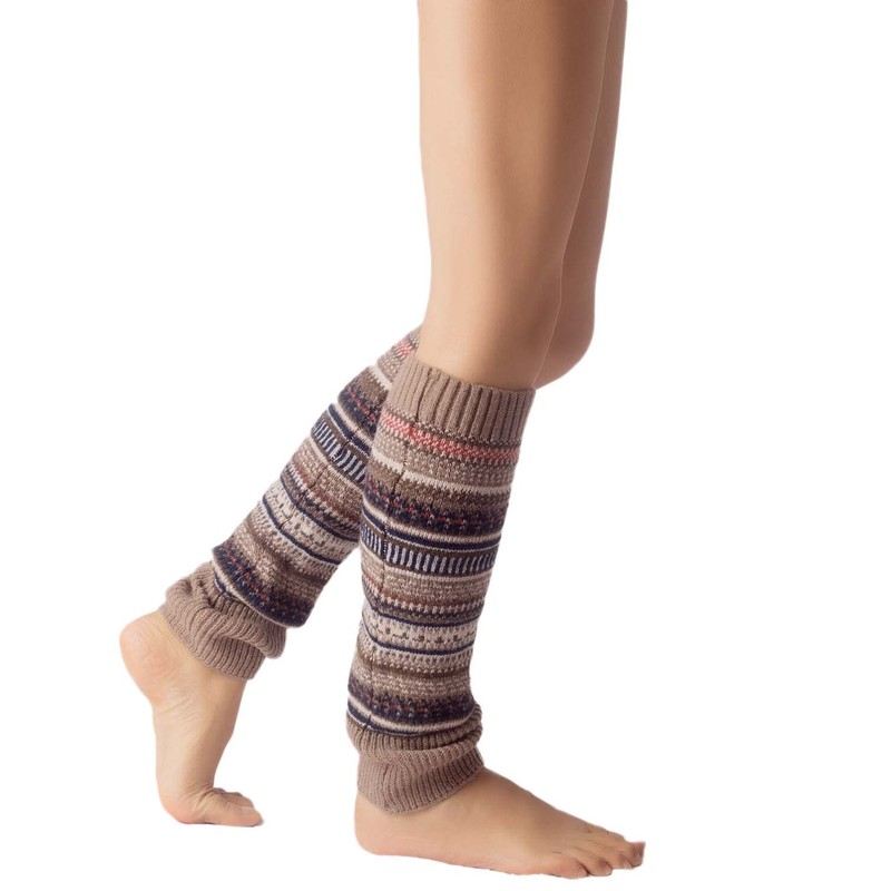 iB-iP Women's Ballet Dancer Warm Aerobic Stretch Leg Warmers, dark