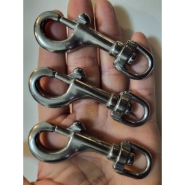 Unbranded 316 Stainless Steel swivel eye bolt snap hook Heavy duty  5/8" (3 Pieces) 3 1/2"