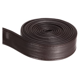 sourcing map Brown Leather Strap 3/4 inch (20mm) Wide Double Sided Leather Strip 200"(5M Long) Flat Leather Belt Cord for Shoulder Bag, Clothing Belt, Bag Handles, Handcraft