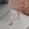 mellowact 14KGP Full Eternity Ring, Hypoallergenic, 14K Gold Plated, Rose
