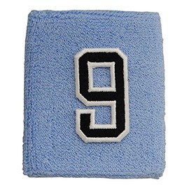 Sports Farm - Custom Jersey Number Sports Wristband 3.5" (Light Blue)