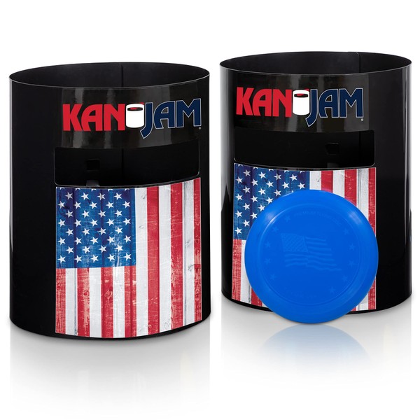 Kan Jam Original Disc Toss Game with 2 Disc Golf Basket Retrievers and 1 Disc Golf Disc - Outdoor Frisbee Golf, Frisbee Slam Game in USA, EPSN and Dude Perfect Designs