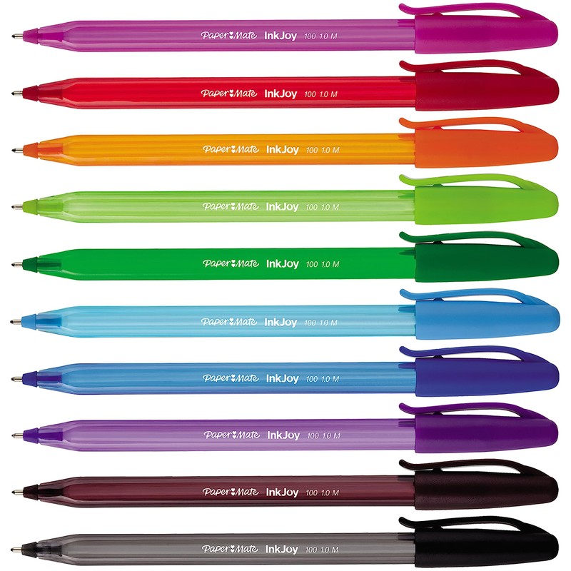 Paper Mate InkJoy 100ST Ballpoint Pens, Medium Point (1.0 mm),