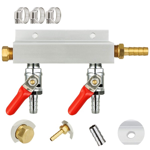 MRbrew Gas Manifold, CO2 Gas Distributor, 5/16'' Barb Fitting Beer