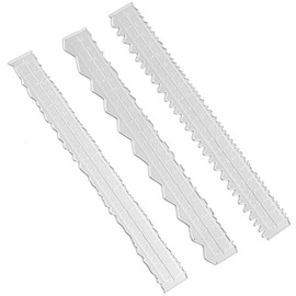 3 Piezas Regla de Borde Irregular, 21,4cm Regla de Metal para Manualidades Regla de Rasgado de Papel Reglas de Medición para Repujado Fabricación de Tarjetas Troqueles de Corte (3 Estilos)