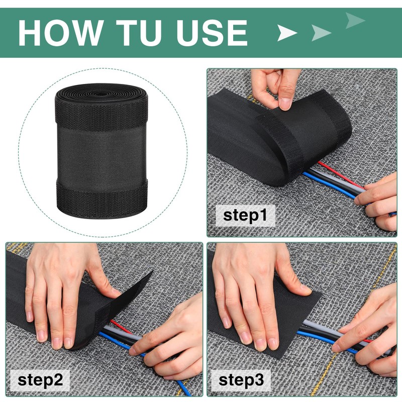 WILLBOND Carpet Cord Cover Cable Grip Floor Cover Cable Protector