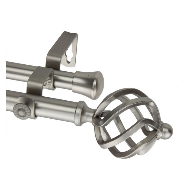 Modern Twist Double Curtain Rod Size: 28" - 48" W,