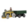 Wind Up Metal Walking Toy Tinplate Tractor Nostalgic Handmade Delicate