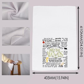 MNIGIU Musical Inspired Gift Musical Quote Gift Musicals Dish Kitchen Towel for Theatre Fan (Woods Towel)