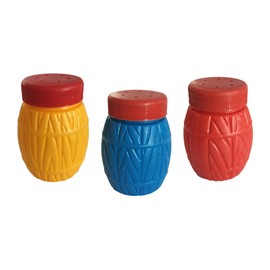 3 Pack Mexican Salt Shakers - Barrel Shaped Salt Shakers - Saleros Mexicanos - Saleros de barril - Saleros Barrilito - Set de 3 - Assorted Colors
