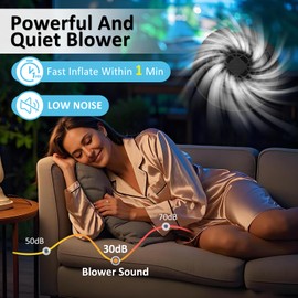 16ft Giant Inflatable Projector Screen for Outside with IP68 Build-in Blower, Front/Rear Projection, Plug&Play, Portable Outdoor Blow Up Screen for Backyard Movie Night, Theme Parties, Celebrations