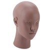 Female Bald Head Mannequin PVC Soft Rubber Human Skin Texture
