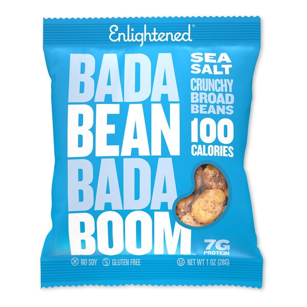 Bada Bean Bada Boom Plant-based Protein, Gluten Free, Vegan, Non-GMO, Soy Free, Kosher, Roasted Broad Fava Bean Snacks, 1