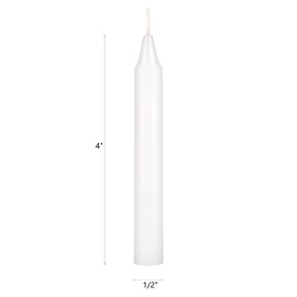 Mega Candles 20 pcs Unscented White Exquisite Mini Taper Spell Candles, 4 Inch Tall x 1/2 Inch Diameter, Magic Chimes, Enchantment, Casting Rituals, Witchcraft, Wiccan, Altar, Metaphysical